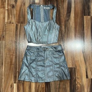 I.AM.GIA. Ximena Corset Skirt Silver Set